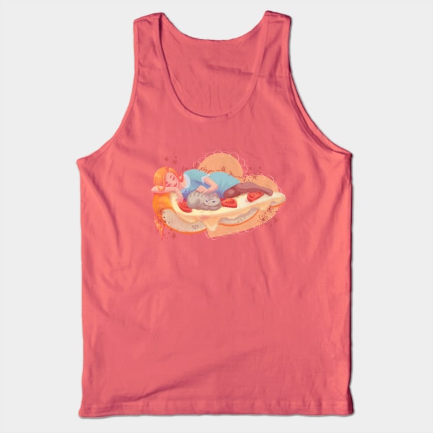 At Pizza with Yourself Tank Top by ginaromoart
